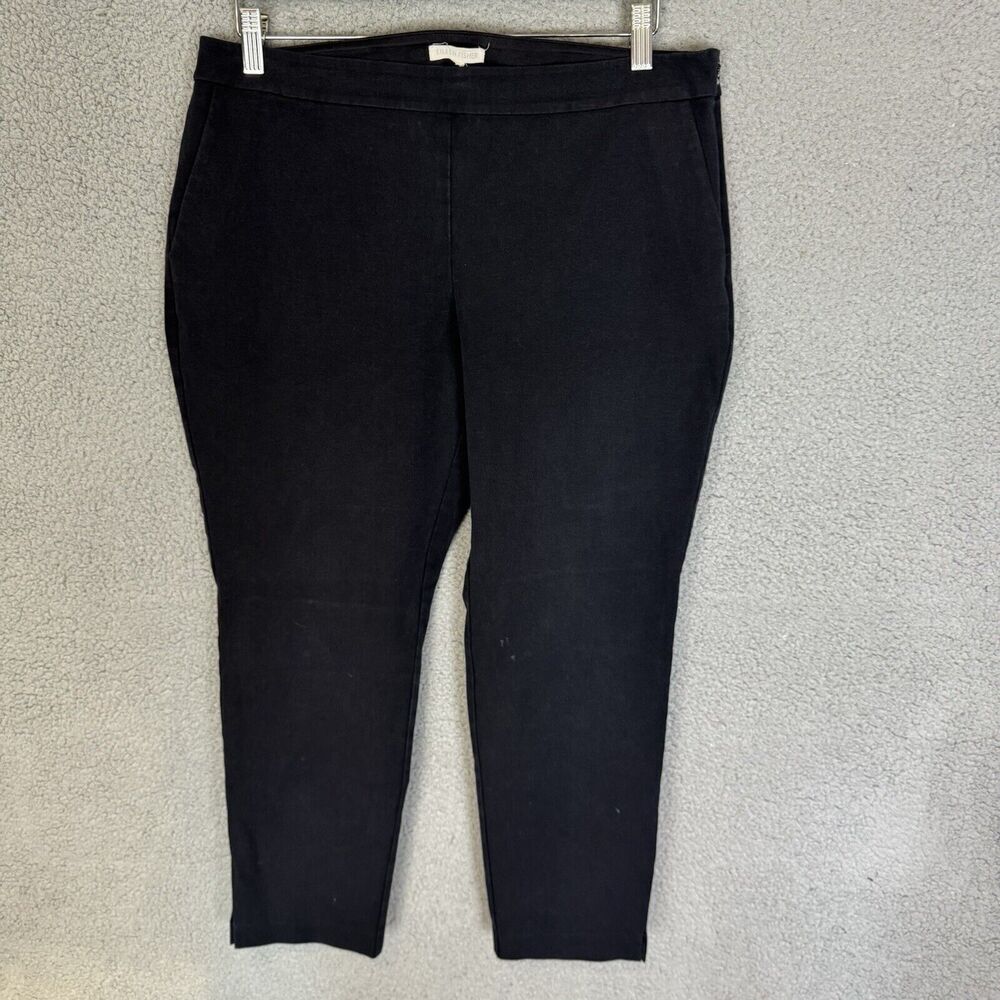 Eileen Fisher Pants Womens L‎ Black Pull On Stretch Comfort Casual